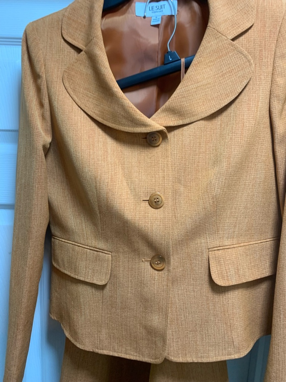 LE suit Leslie Fay Burnt Orange Tailored Blazer - Picture 4 of 4